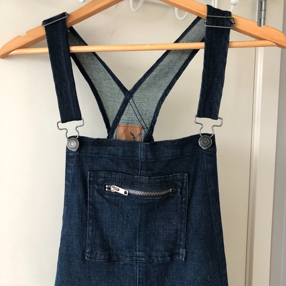 American Eagle Slim Fit Dark Denim Overalls - Picture 6 of 10